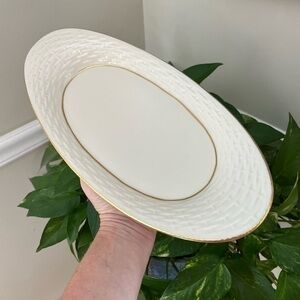Lenox 13.5” Oval Platter Basket Weave Pattern Like New